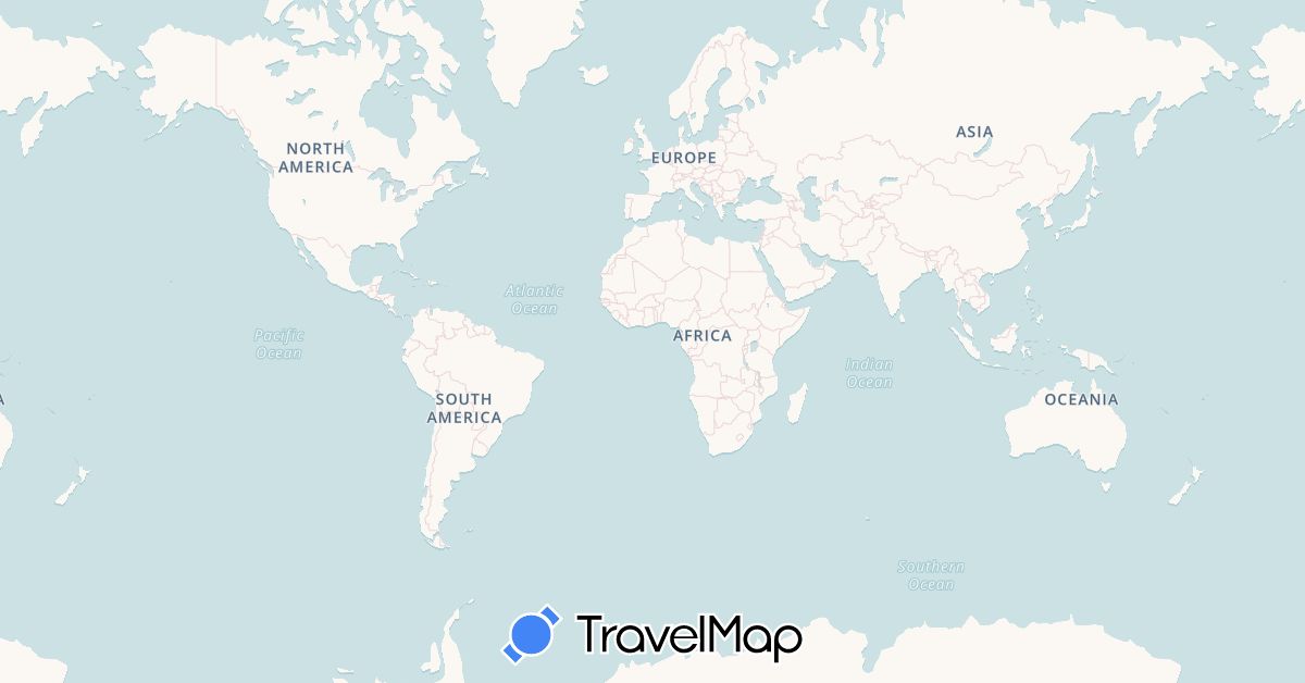 TravelMap itinerary: driving in Belgium, United Kingdom, United States (Europe, North America)